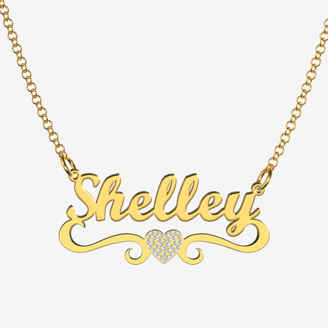 Shelley - Handmade Personalized heart Style Name Necklace