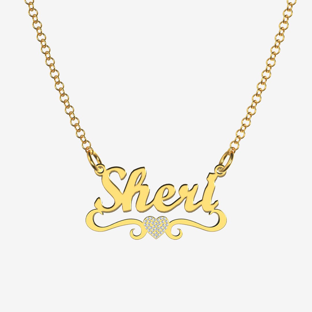 Sheri - Handmade Personalized heart Style Name Necklace