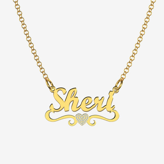 Sheri - Handmade Personalized heart Style Name Necklace