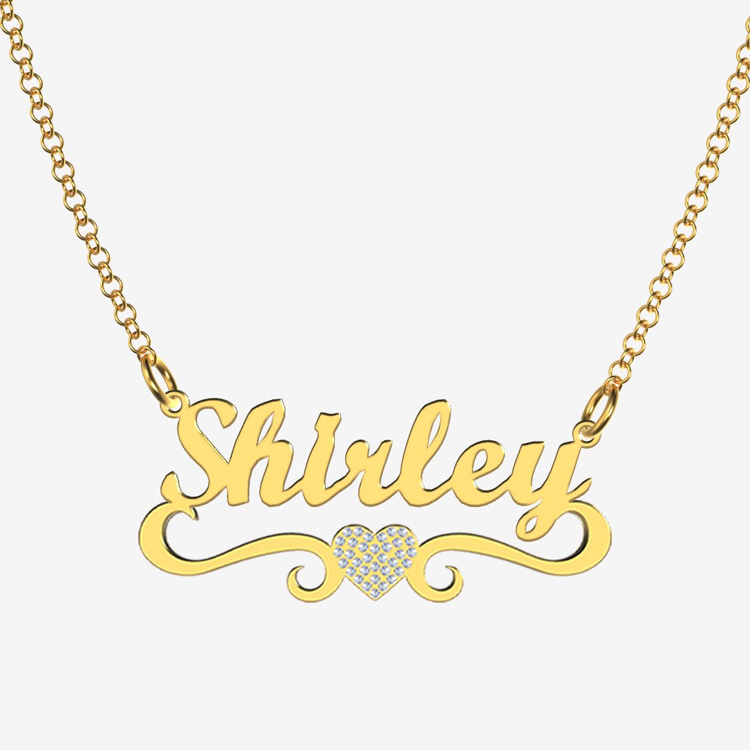 Shirley - Handmade Personalized heart Style Name Necklace