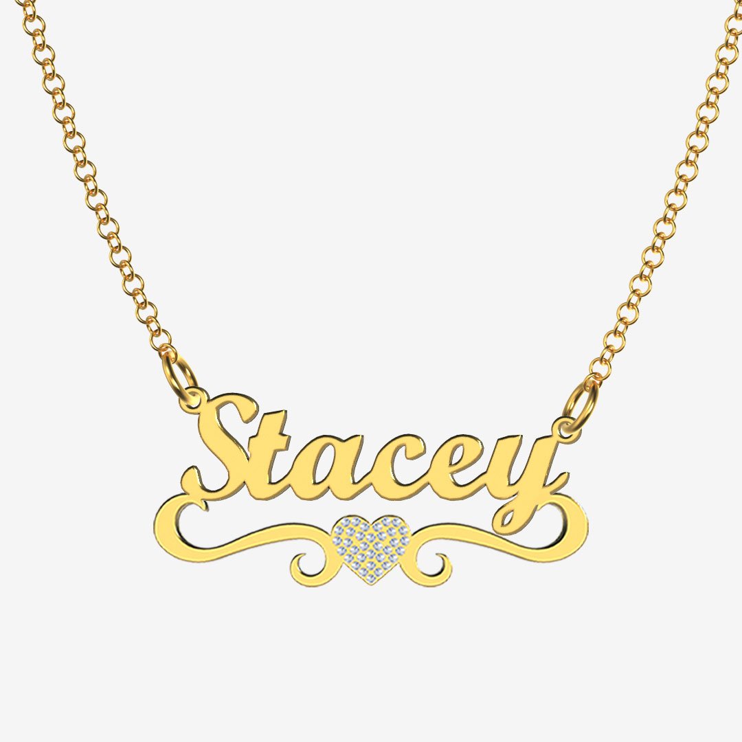 Stacey - Handmade Personalized heart Style Name Necklace