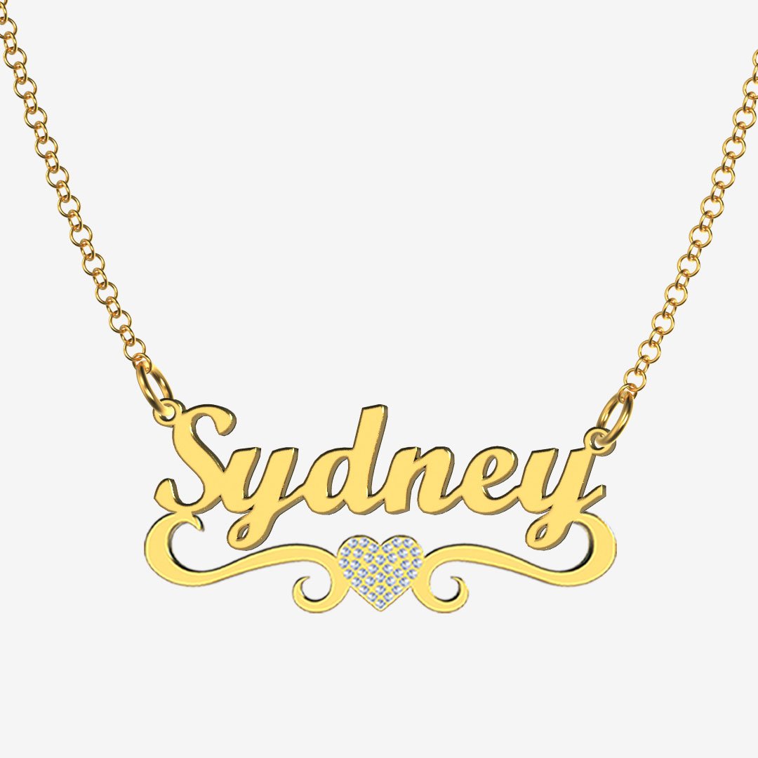 Sydney - Handmade Personalized heart Style Name Necklace