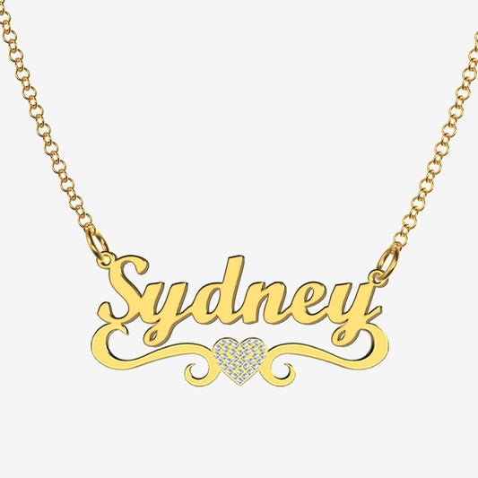 Sydney - Handmade Personalized heart Style Name Necklace