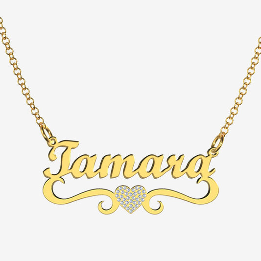 Tamara - Handmade Personalized heart Style Name Necklace