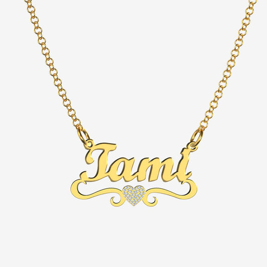 Tami - Handmade Personalized heart Style Name Necklace