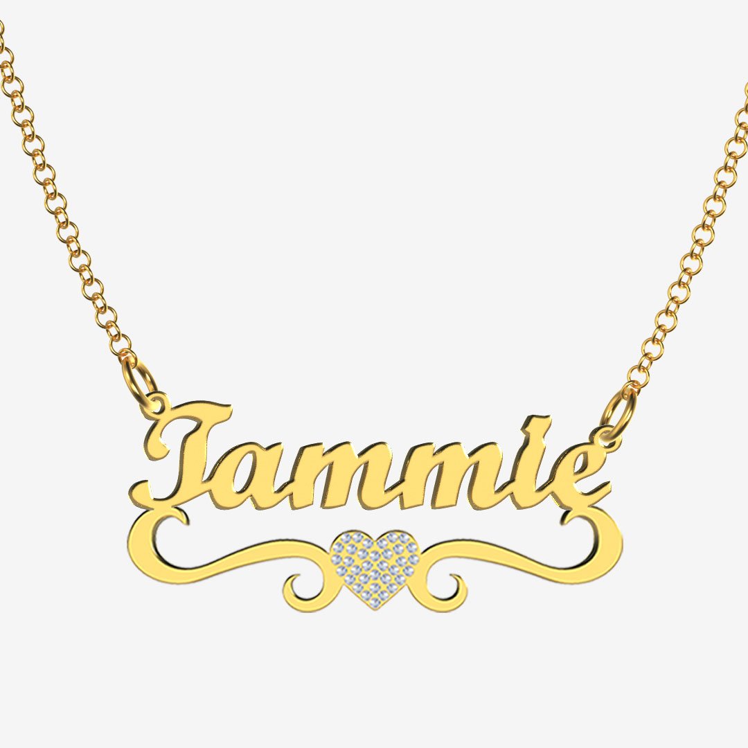 Tammie - Handmade Personalized heart Style Name Necklace