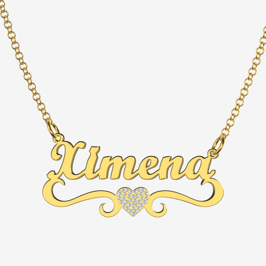 Ximena - Handmade Personalized heart Style Name Necklace