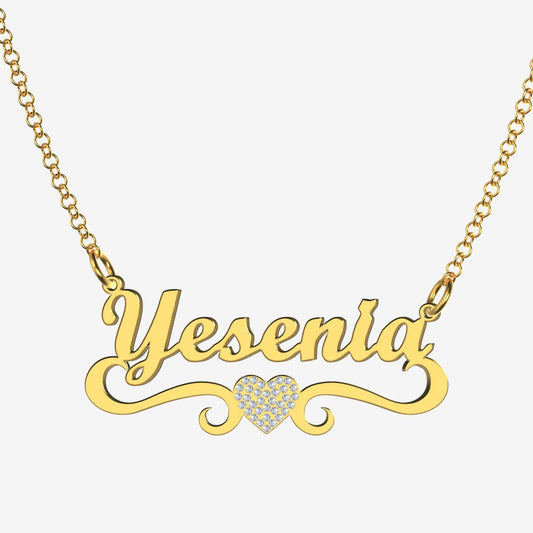 Yesenia - Handmade Personalized heart Style Name Necklace