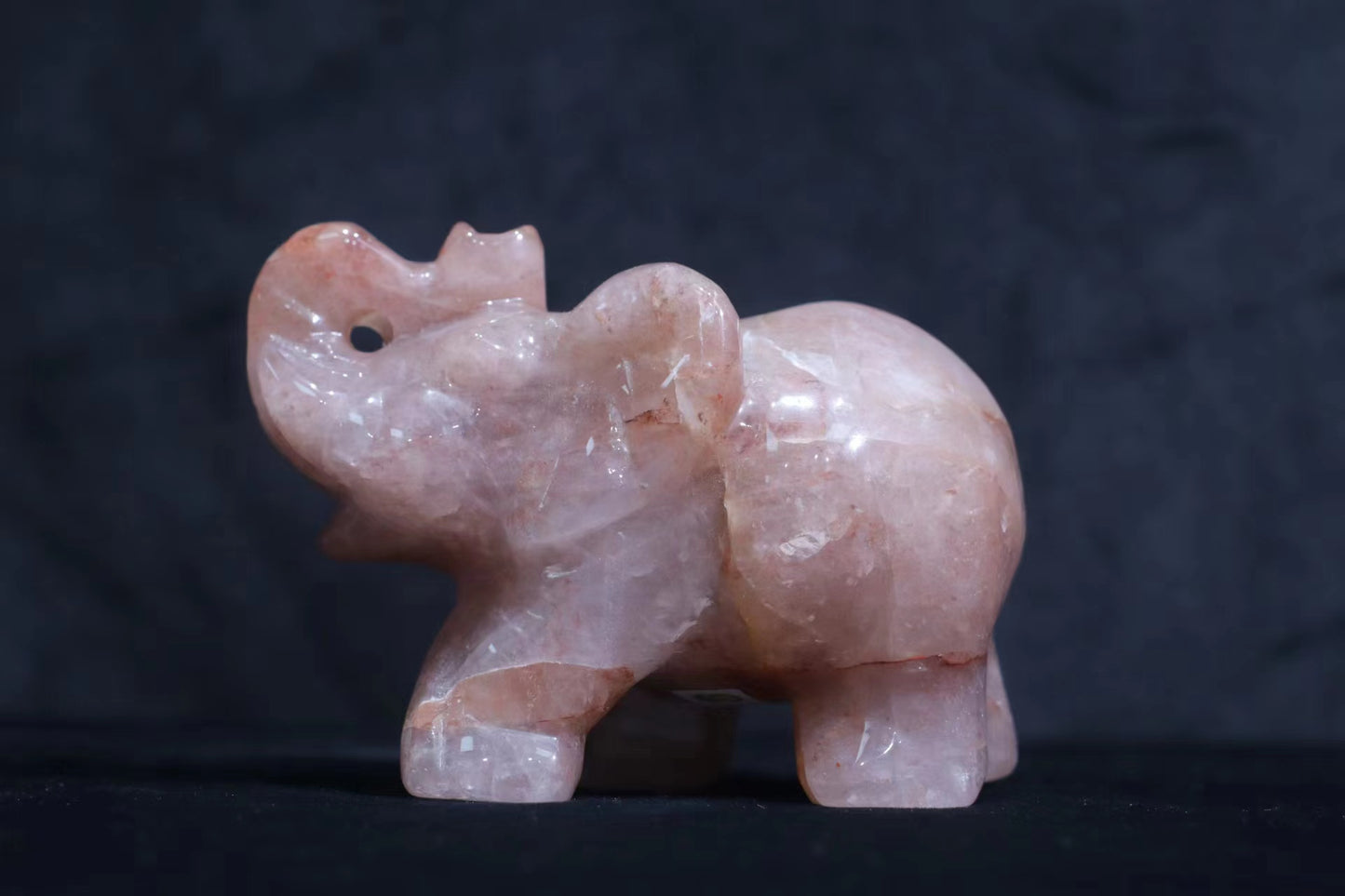 #50% OFF Hand-Carved Fire Quartz Elephant Animal Carving