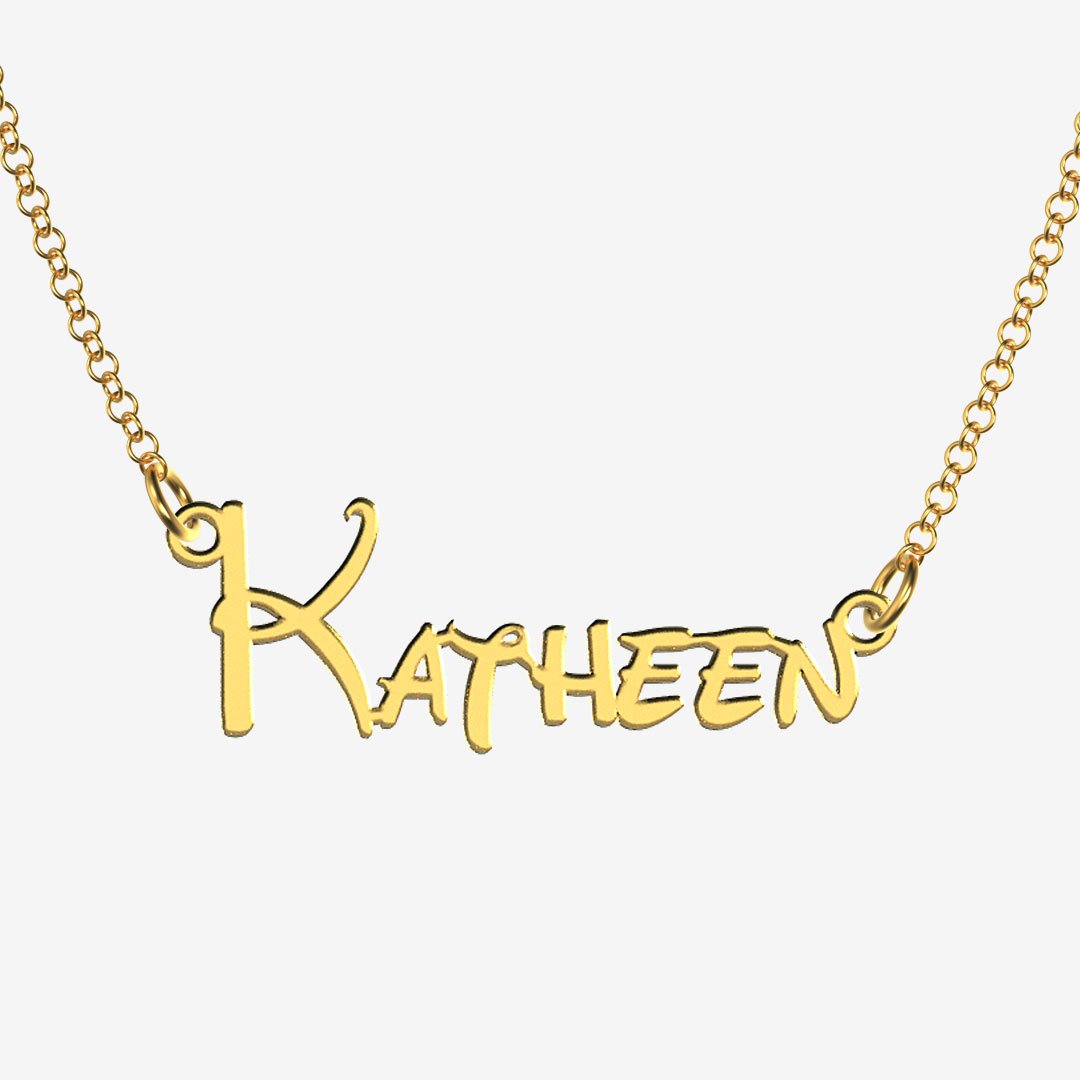 Katheen - Handmade Personalized Princess Style Name Necklace