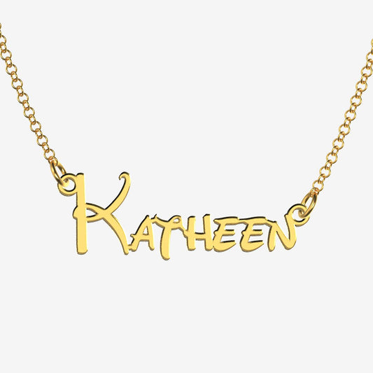 Katheen - Handmade Personalized Princess Style Name Necklace