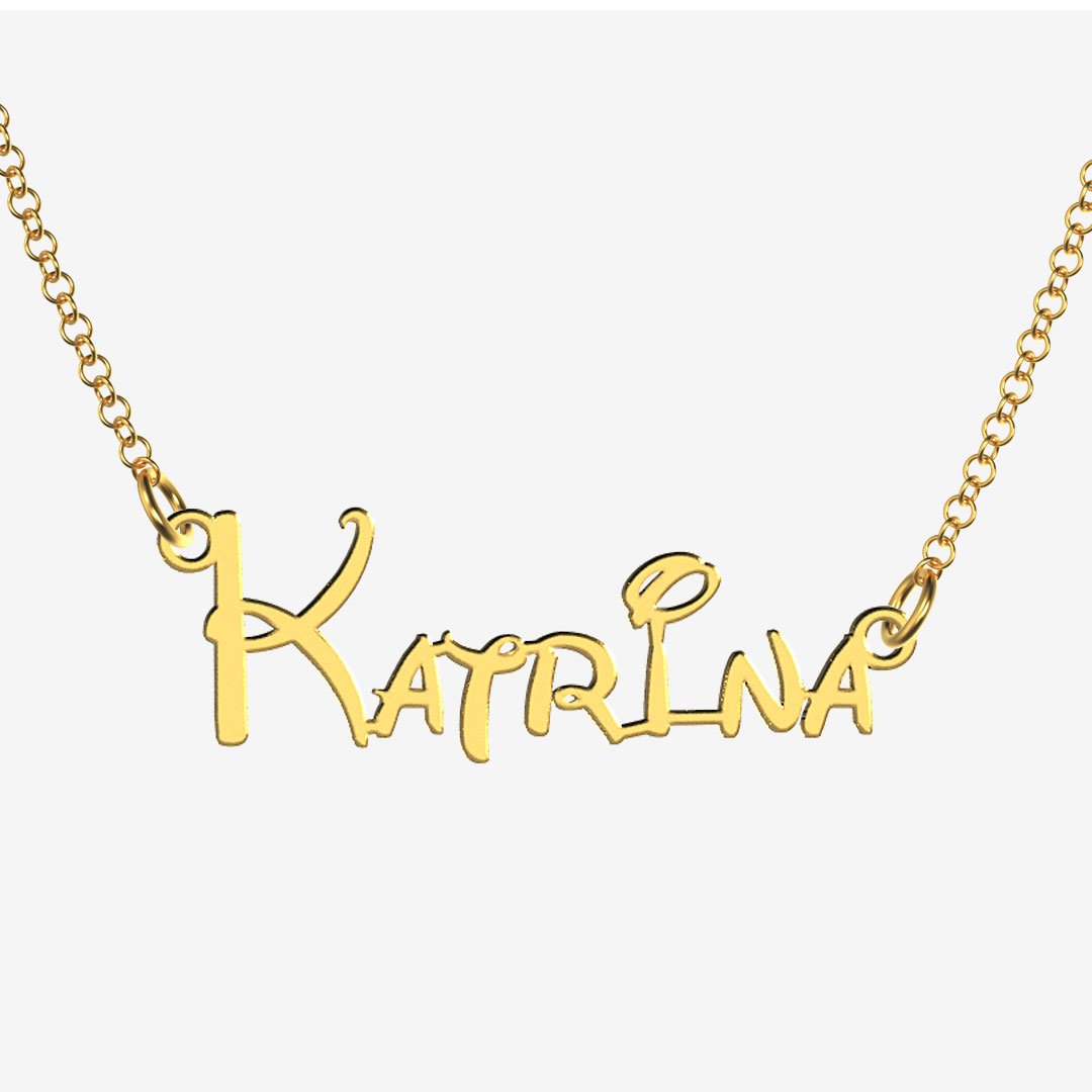 Katrina - Handmade Personalized Princess Style Name Necklace