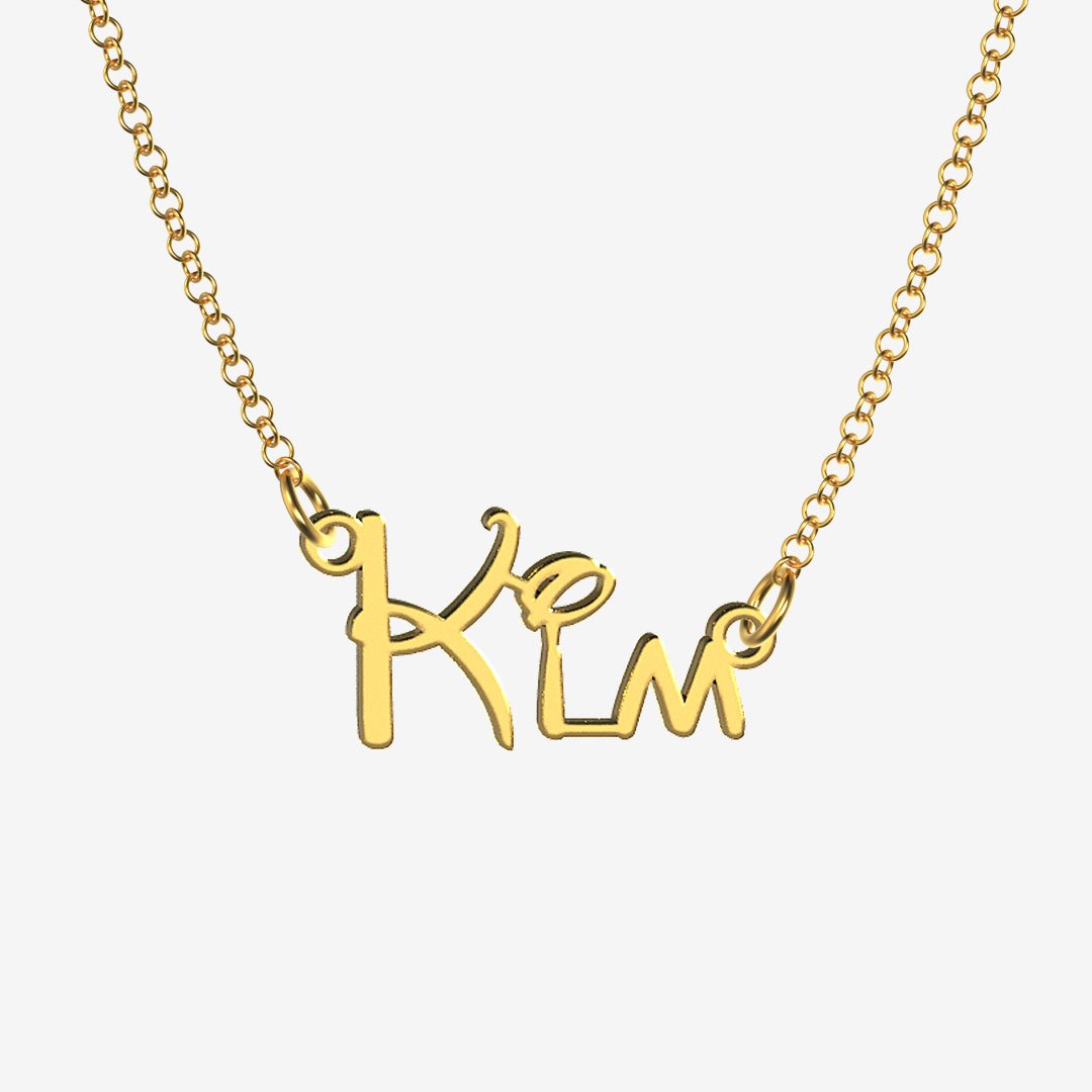 Kim - Handmade Personalized Princess Style Name Necklace