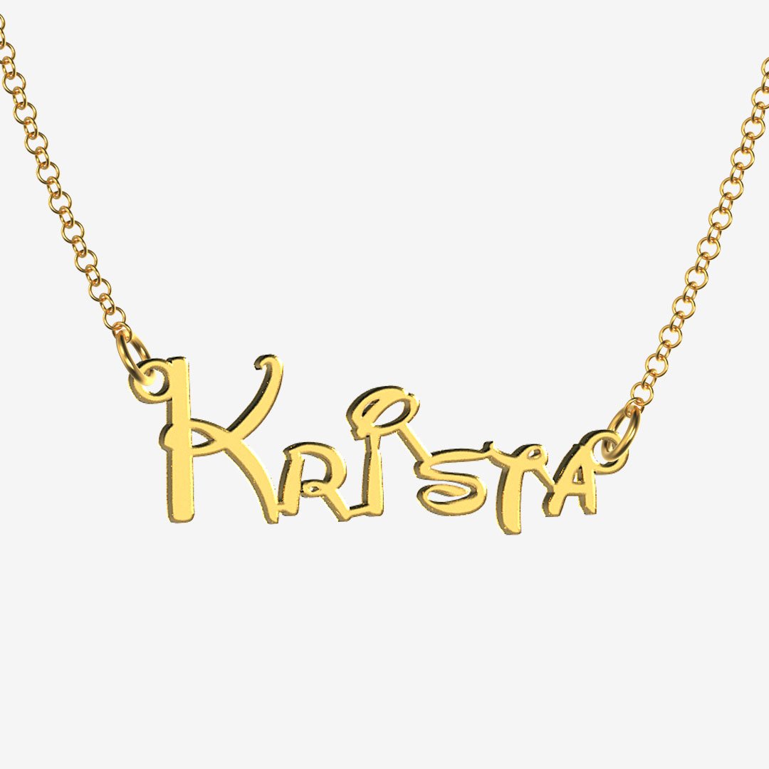 Krista - Handmade Personalized Princess Style Name Necklace
