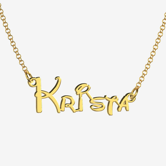 Krista - Handmade Personalized Princess Style Name Necklace