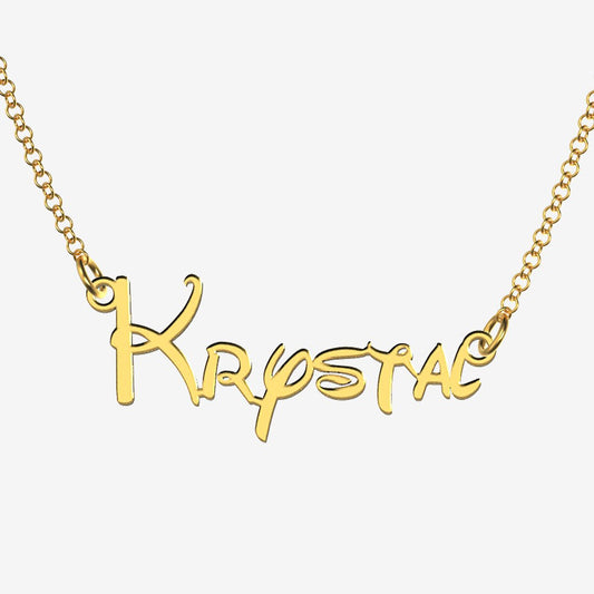 Krystal - Handmade Personalized Princess Style Name Necklace