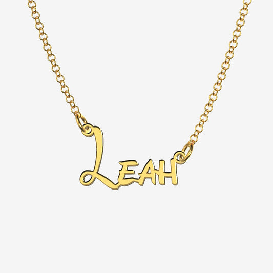 Leah - Handmade Personalized Princess Style Name Necklace