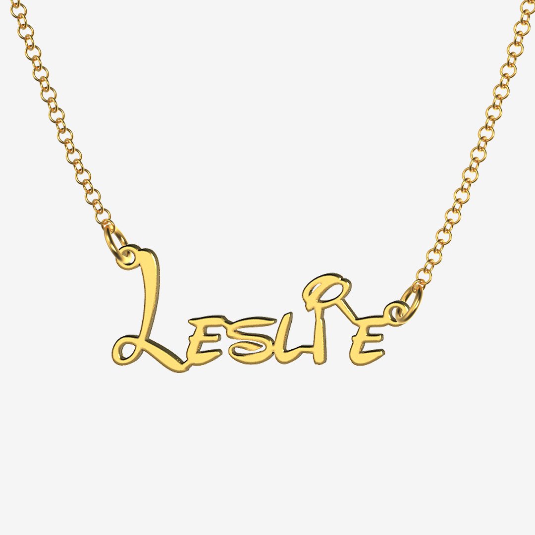 Leslie - Handmade Personalized Princess Style Name Necklace
