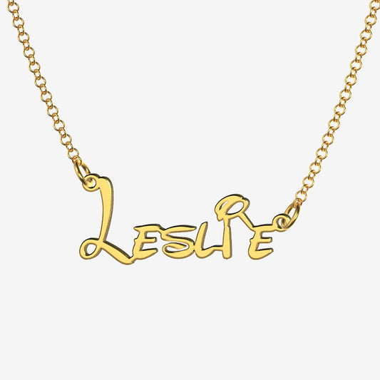 Leslie - Handmade Personalized Princess Style Name Necklace
