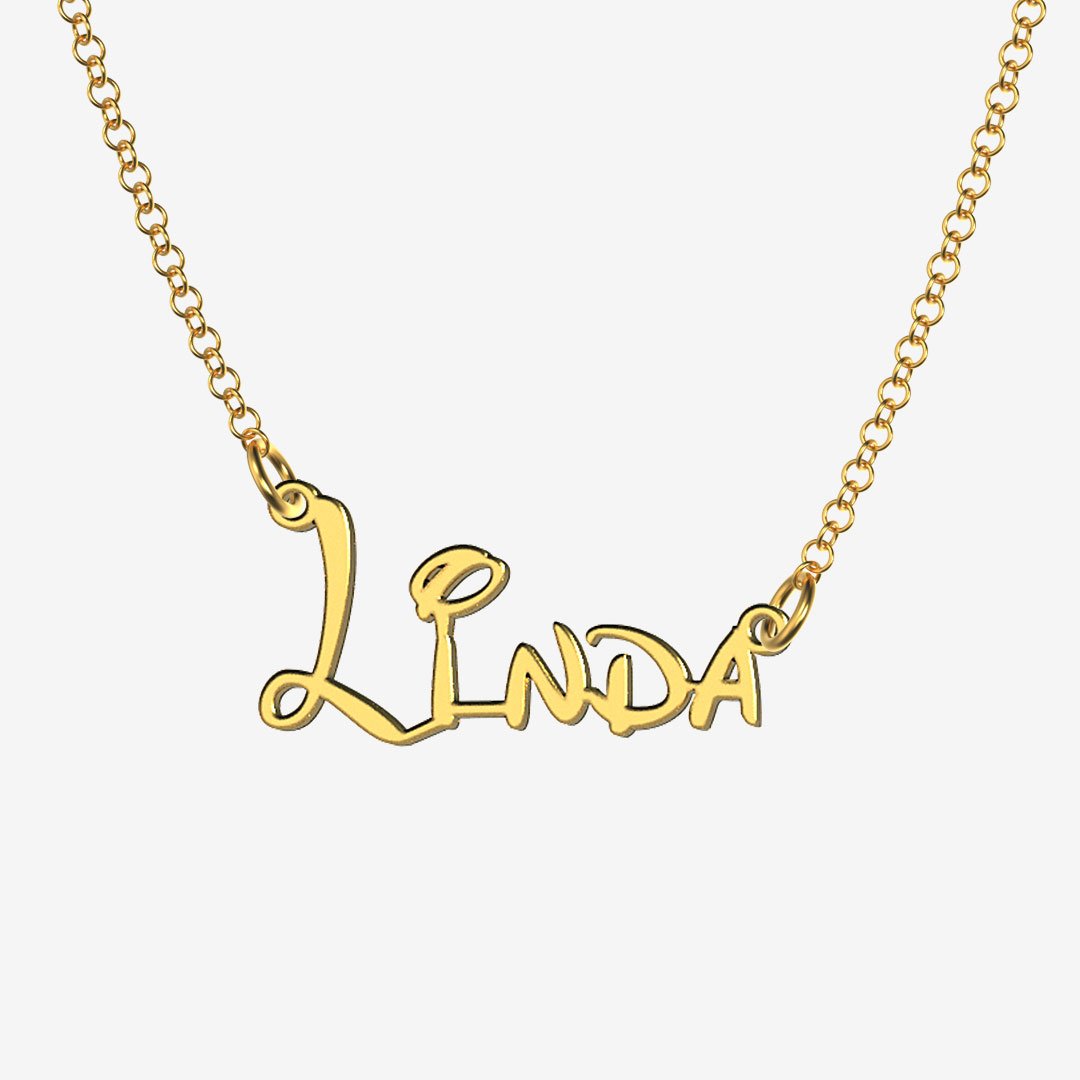 Linda - Handmade Personalized Princess Style Name Necklace