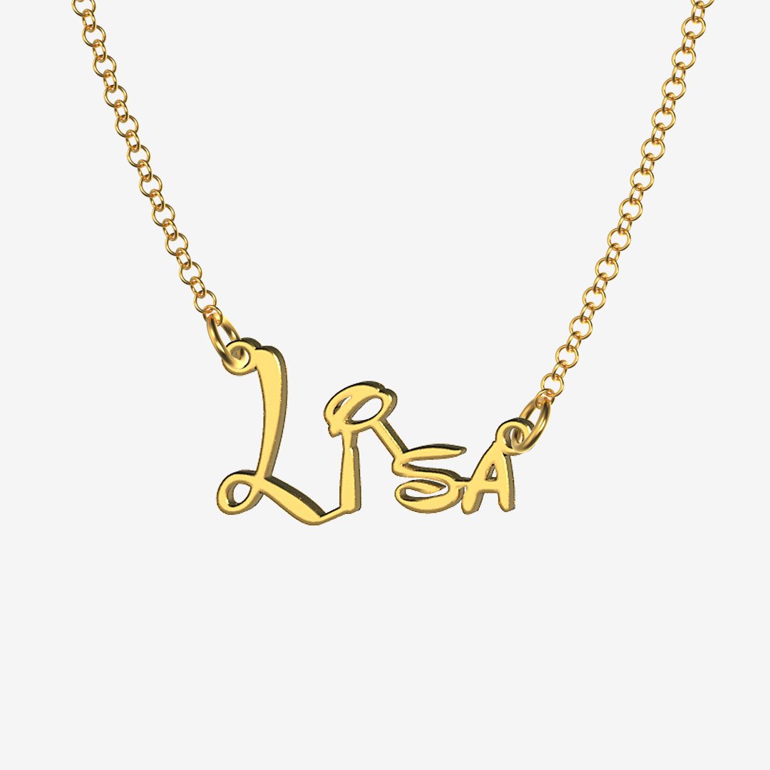 Lisa - Handmade Personalized Princess Style Name Necklace
