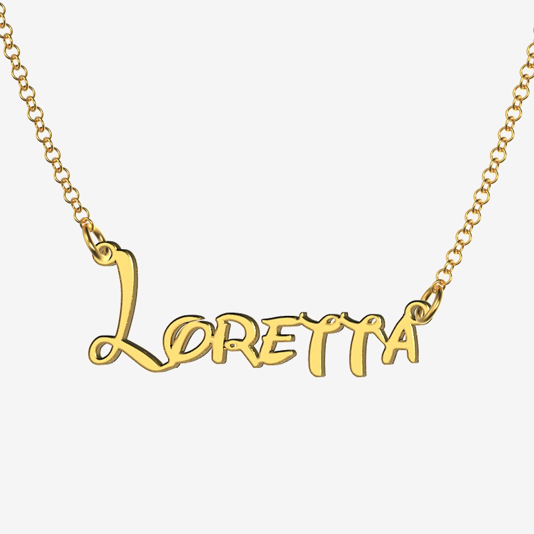 Loretta - Handmade Personalized Princess Style Name Necklace
