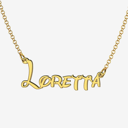 Loretta - Handmade Personalized Princess Style Name Necklace