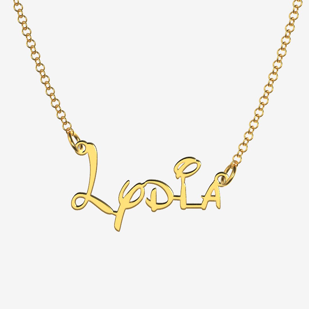Lydia - Handmade Personalized Princess Style Name Necklace