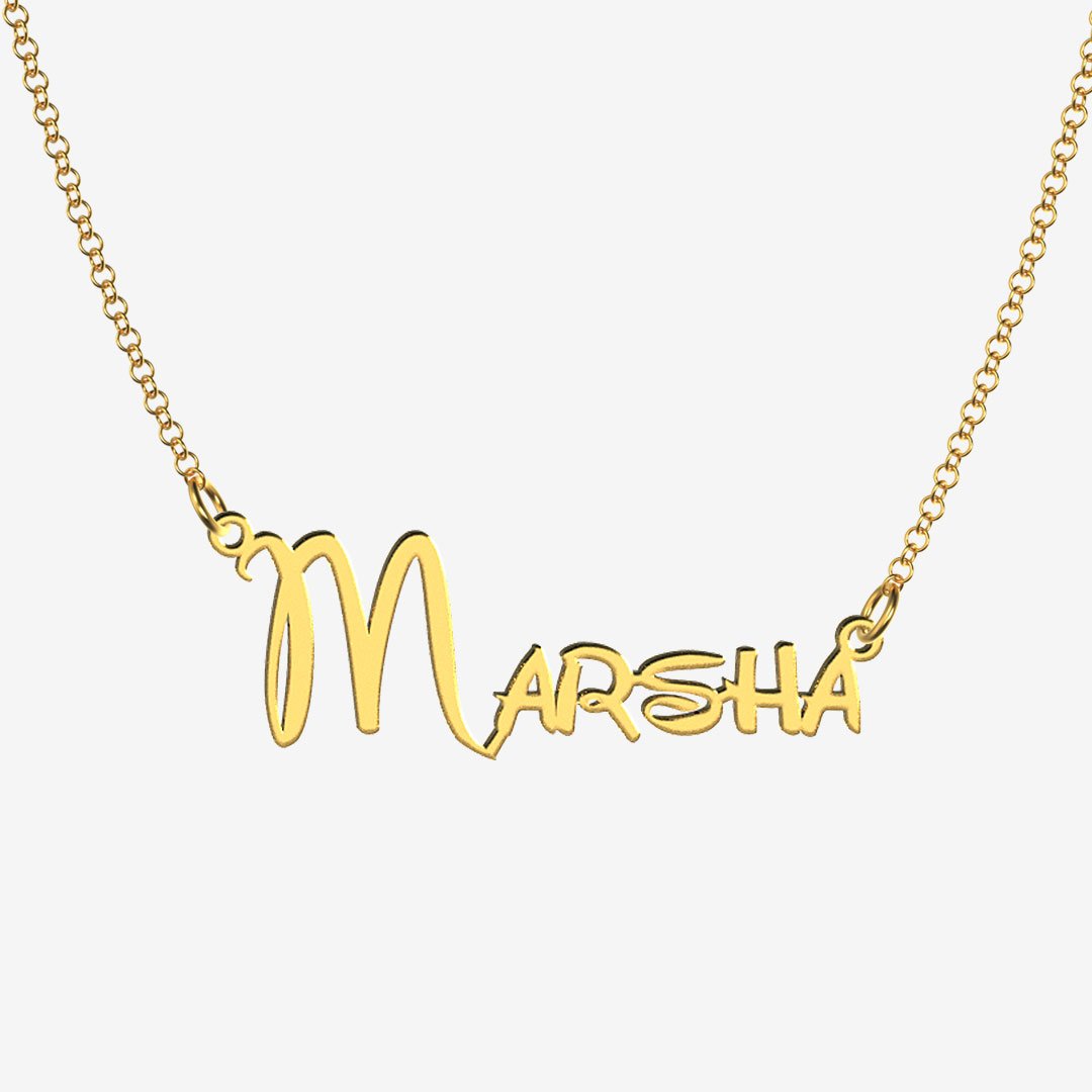 Marsha - Handmade Personalized Princess Style Name Necklace