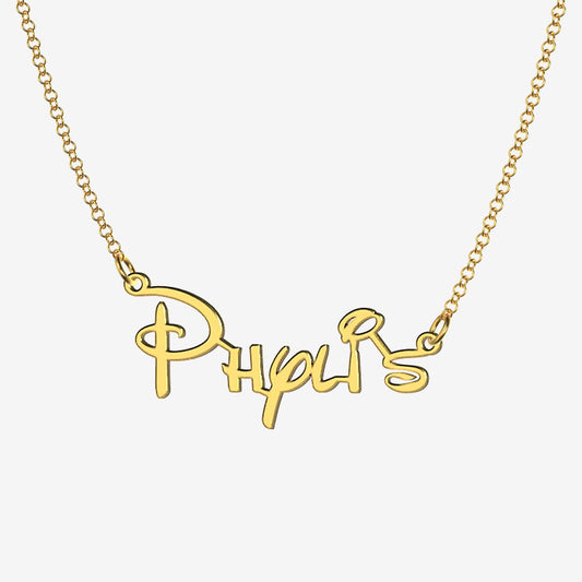Phylis - Handmade Personalized Princess Style Name Necklace
