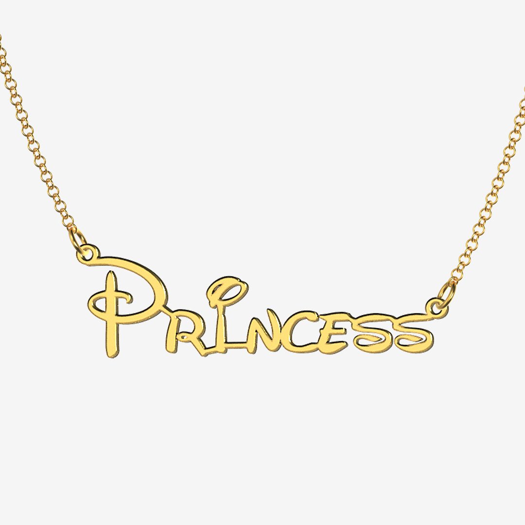 Princess - Handmade Personalized Princess Style Name Necklace