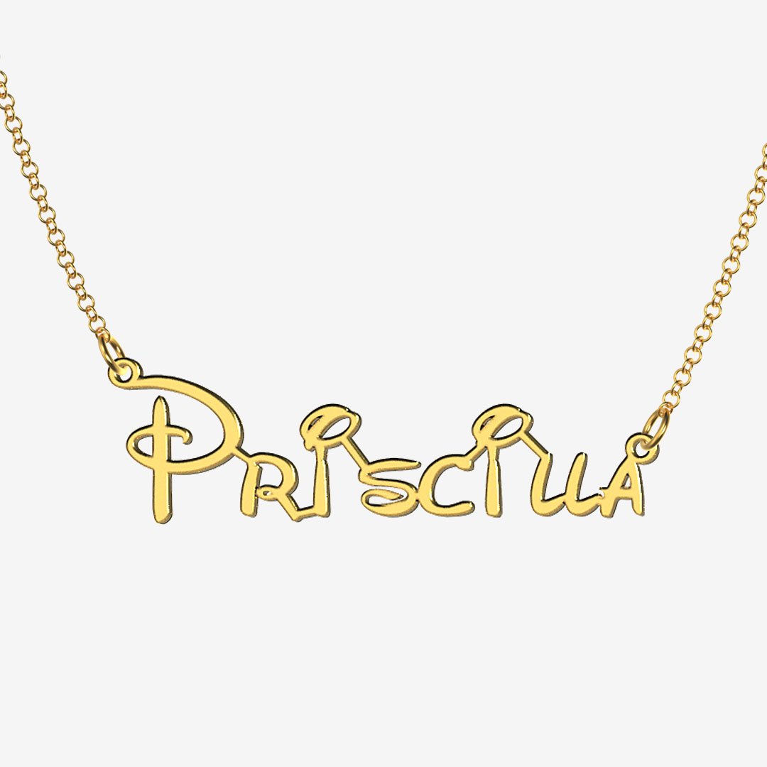 Priscilla - Handmade Personalized Princess Style Name Necklace