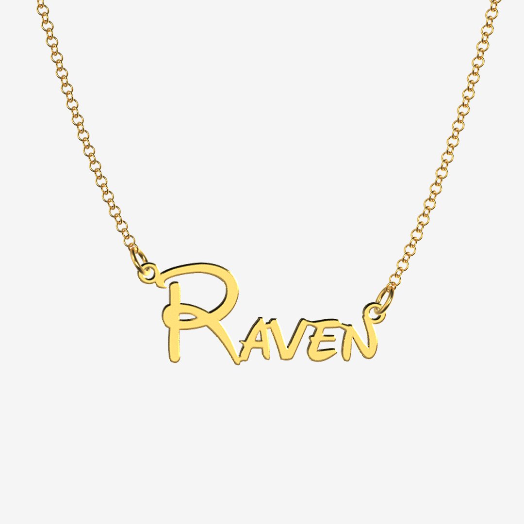Raven - Handmade Personalized Princess Style Name Necklace