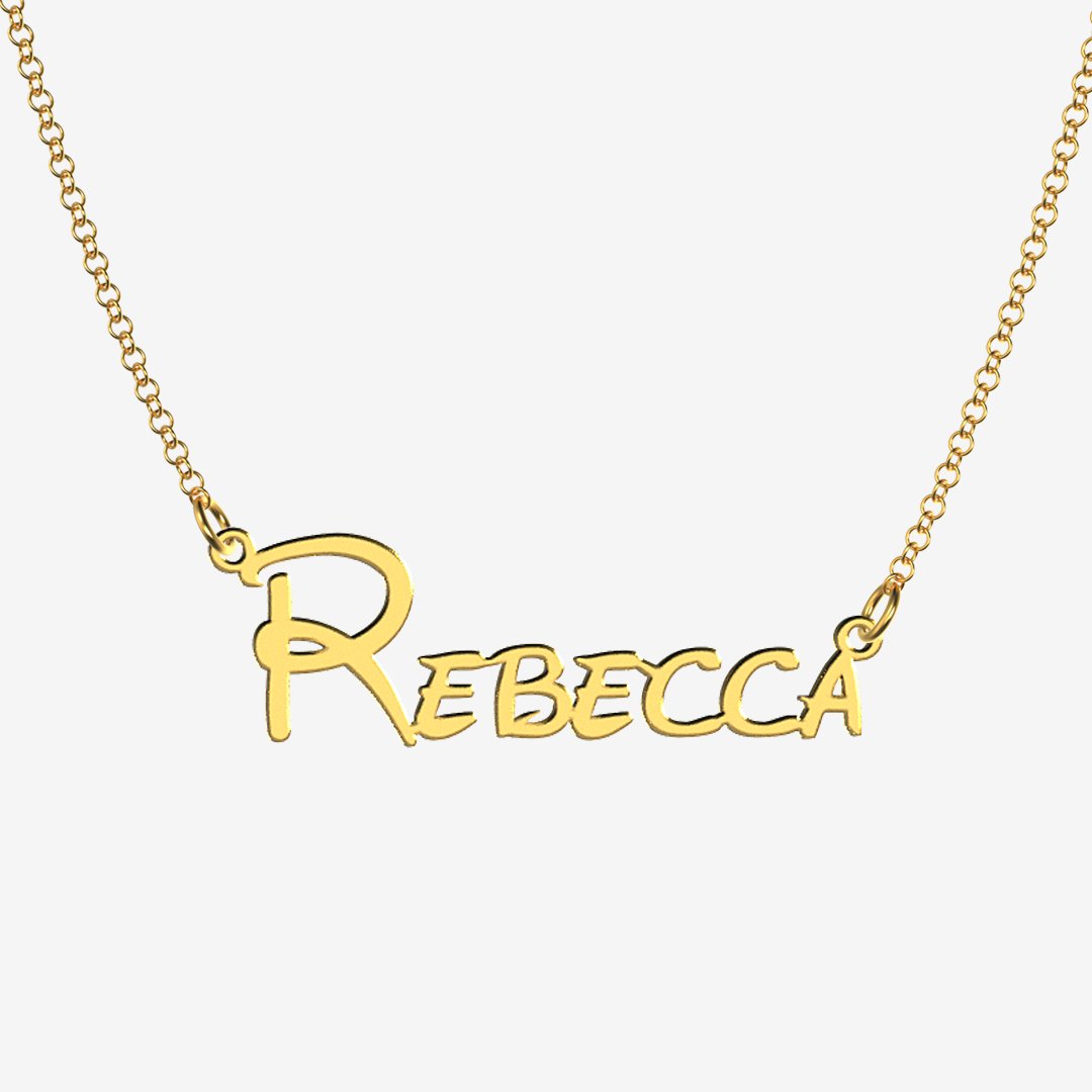 Rebecca - Handmade Personalized Princess Style Name Necklace