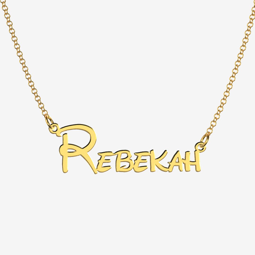 Rebekah - Handmade Personalized Princess Style Name Necklace