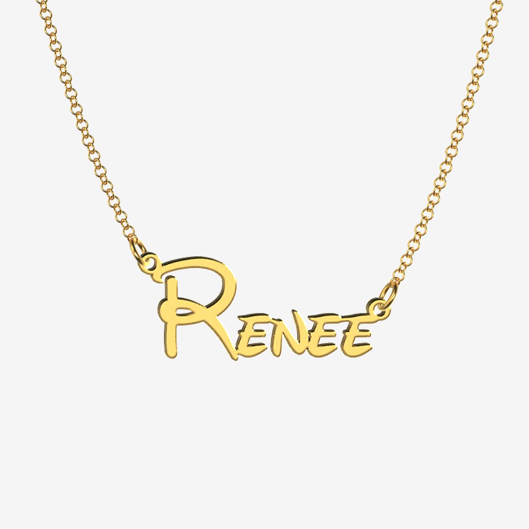 Renee - Handmade Personalized Princess Style Name Necklace