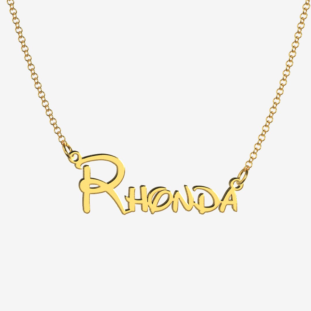 Rhonda - Handmade Personalized Princess Style Name Necklace