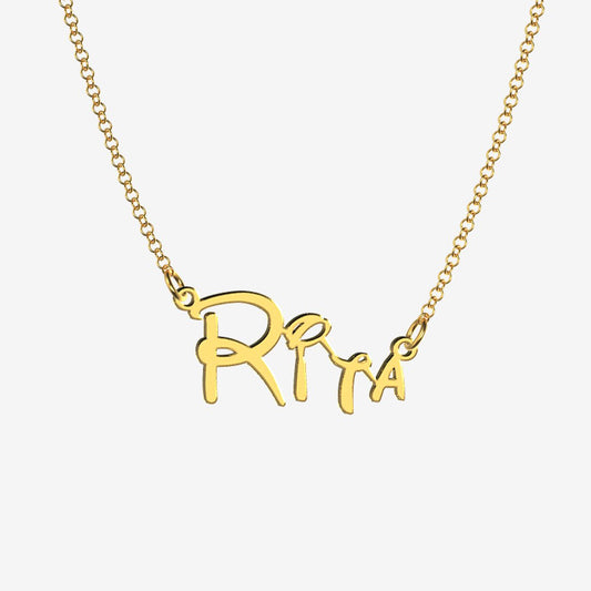 Rita - Handmade Personalized Princess Style Name Necklace