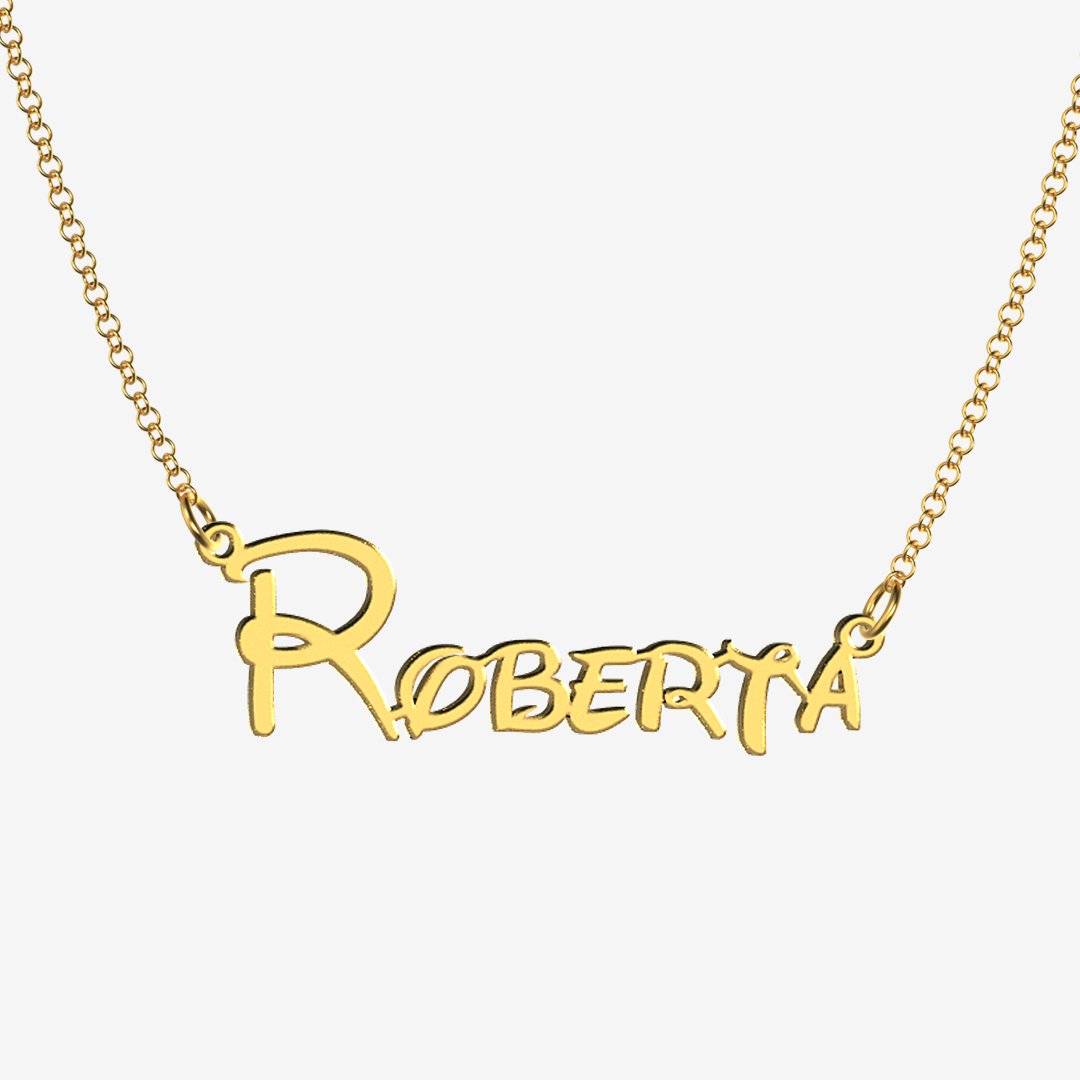 Roberta - Handmade Personalized Princess Style Name Necklace