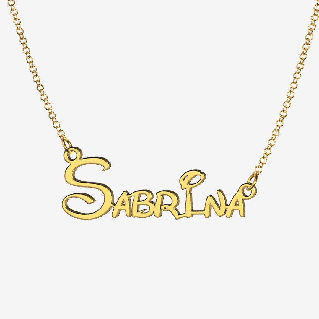 Sabrina - Handmade Personalized Princess Style Name Necklace