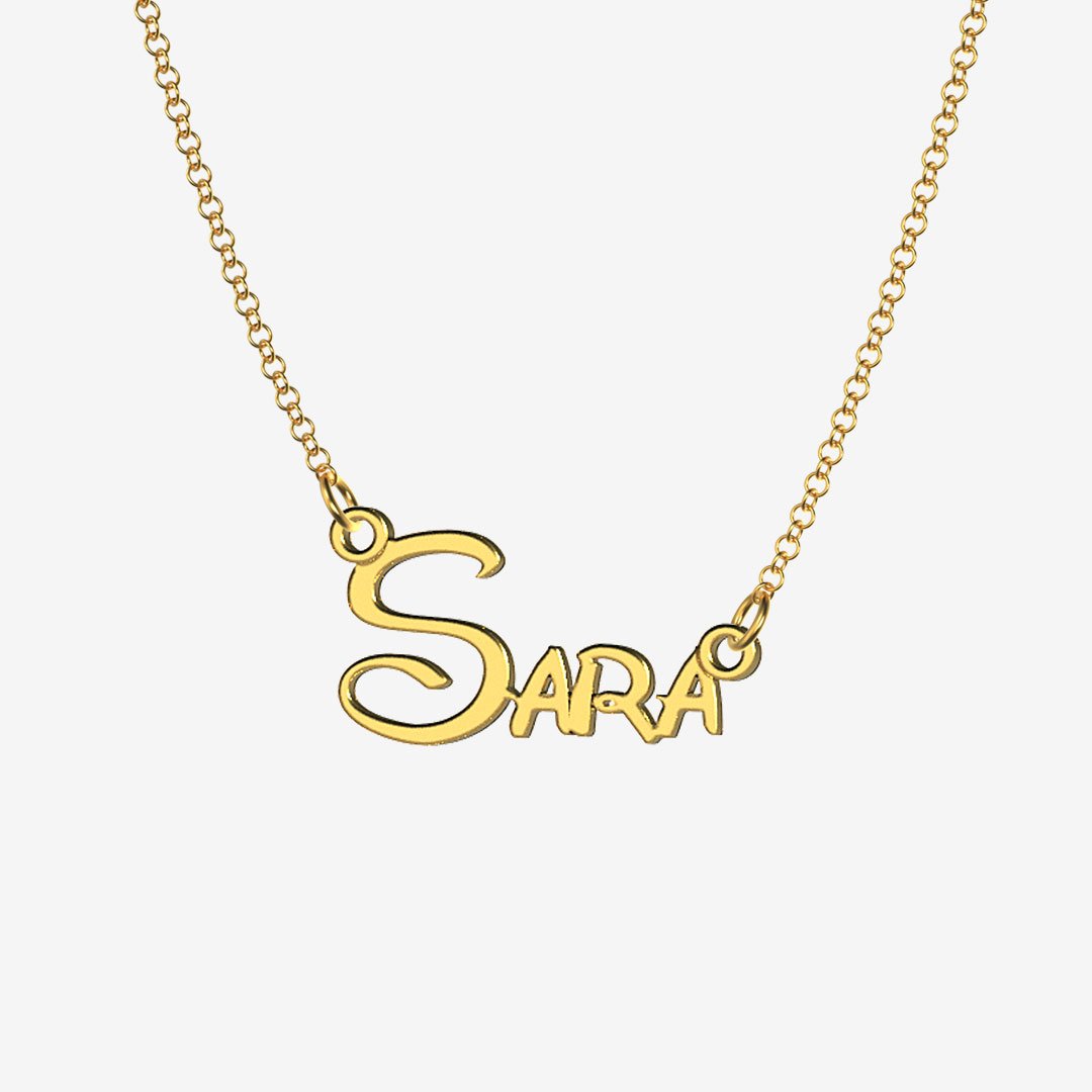 Sara - Handmade Personalized Princess Style Name Necklace