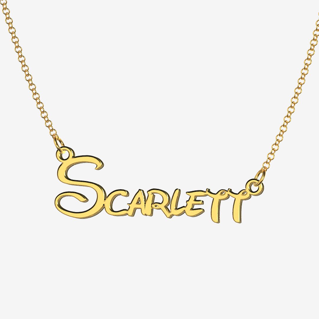 Scarlett - Handmade Personalized Princess Style Name Necklace