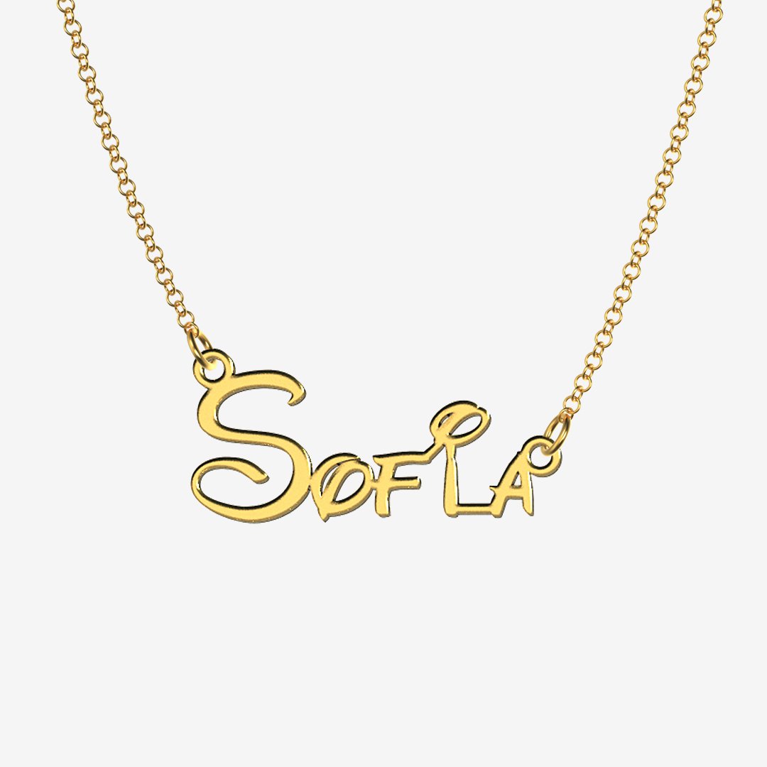Sofia - Handmade Personalized Princess Style Name Necklace