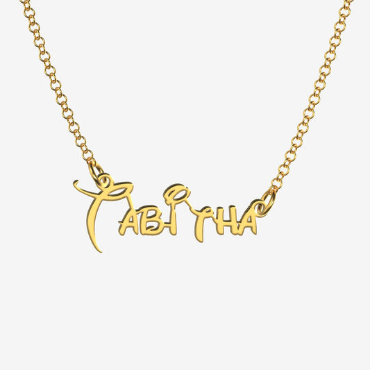 Tabitha - Handmade Personalized Princess Style Name Necklace