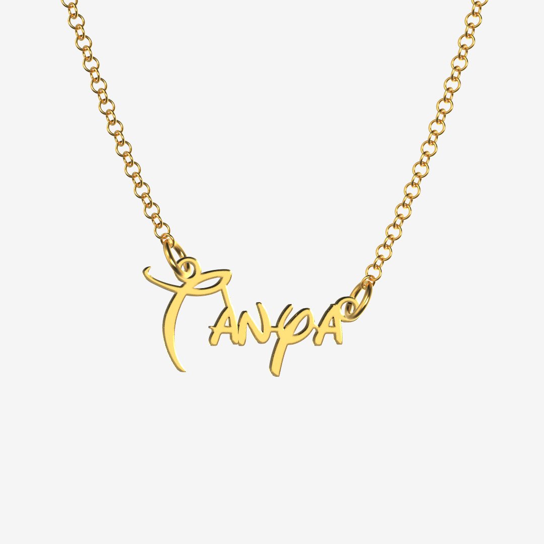 Tanya - Handmade Personalized Princess Style Name Necklace