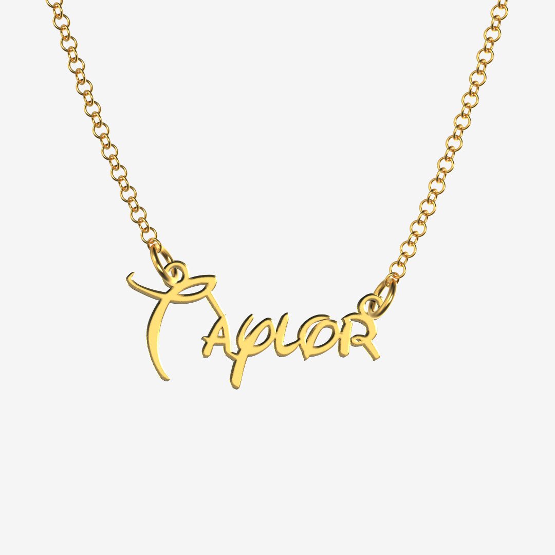 Taylor - Handmade Personalized Princess Style Name Necklace
