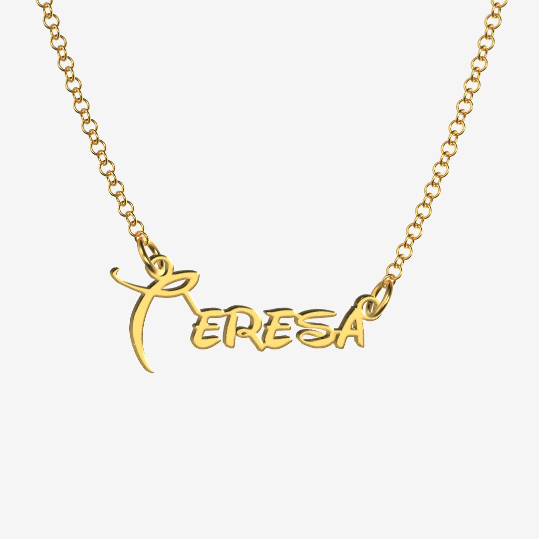 Teresa - Handmade Personalized Princess Style Name Necklace