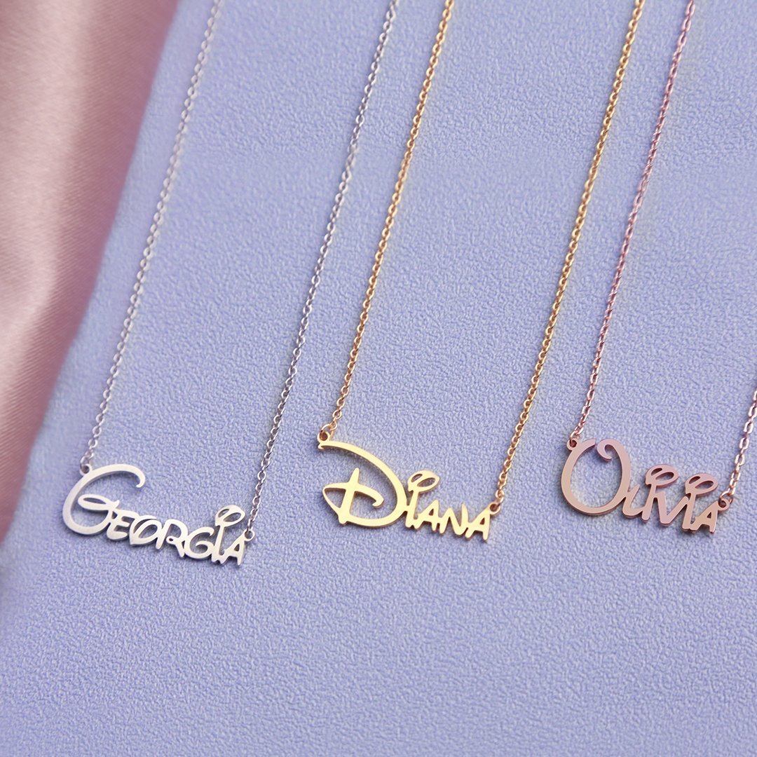 Jazmin - Handmade Personalized Princess Style Name Necklace